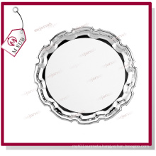 10′′ Metal Plate with Flower Rim